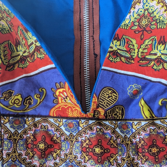 Vintage 70s vibrant print maxi dress - Picture 8 of 14